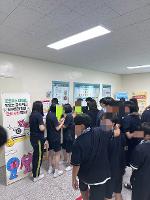 방학식날 추억한장(포토사진기) 급식실&도서실